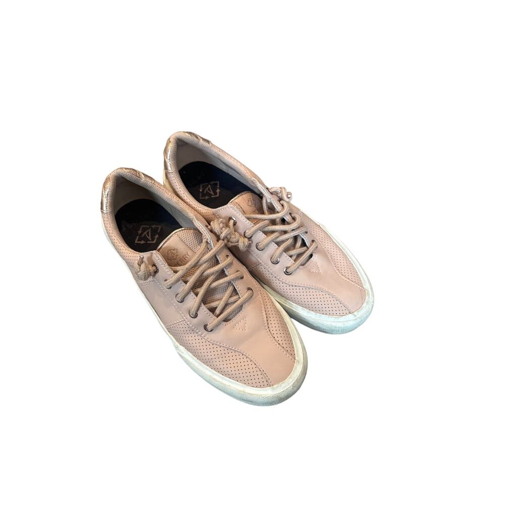 Sperry Soletide racy Pink women’s boat shoe with Rose gold trim.‎ size 9